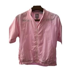 Sunice Large Women's Britanny Pink Short Sleeve Zip golf‎ Jacket Light Weight